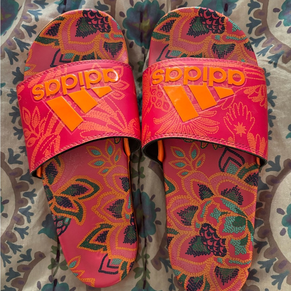 Adidas Women's Vibrant Floral Slide Sandals